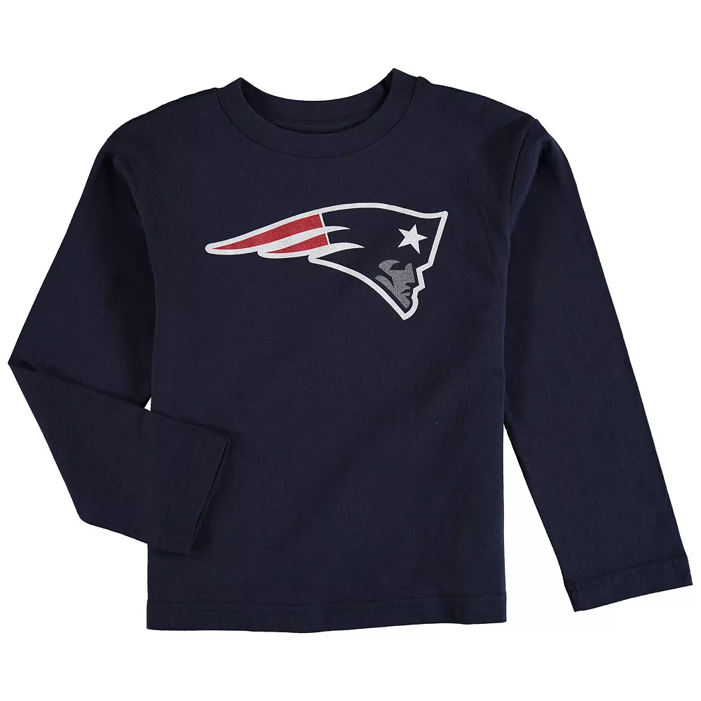 New England Patriots Preschool Team Logo Long Sleeve T-Shirt - Navy Blue 1 New England Patriots Preschool Team Logo Long Sleeve T-Shirt - Navy Blue