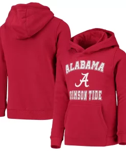 Alternative view of Youth Crimson Alabama Crimson Tide Big Bevel Pullover Hoodie