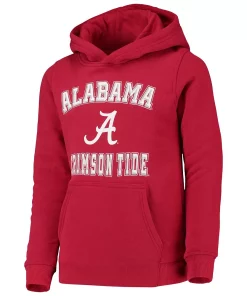 Youth Crimson Alabama Crimson Tide Big Bevel Pullover Hoodie -MLB Shop 3969546 ALT2