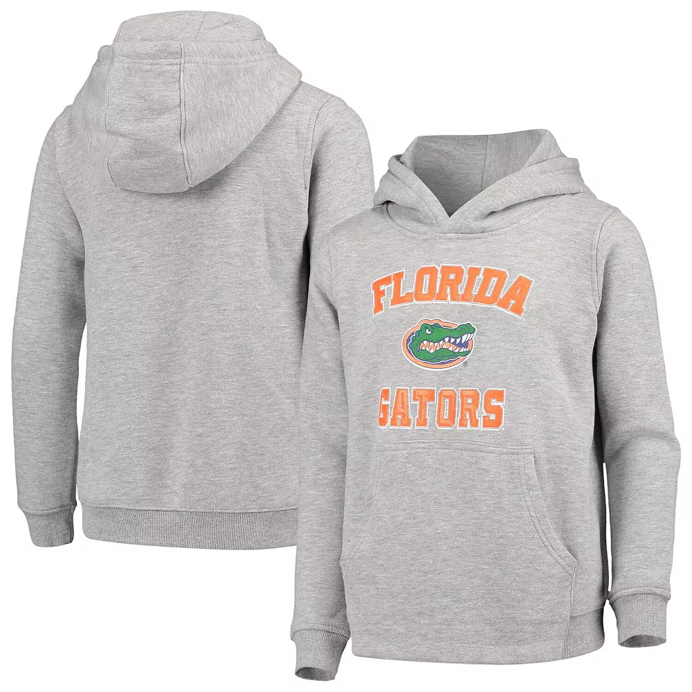 Youth Heathered Gray Florida Gators Big Bevel Pullover Hoodie 2 Youth Heathered Gray Florida Gators Big Bevel Pullover Hoodie - Image 2