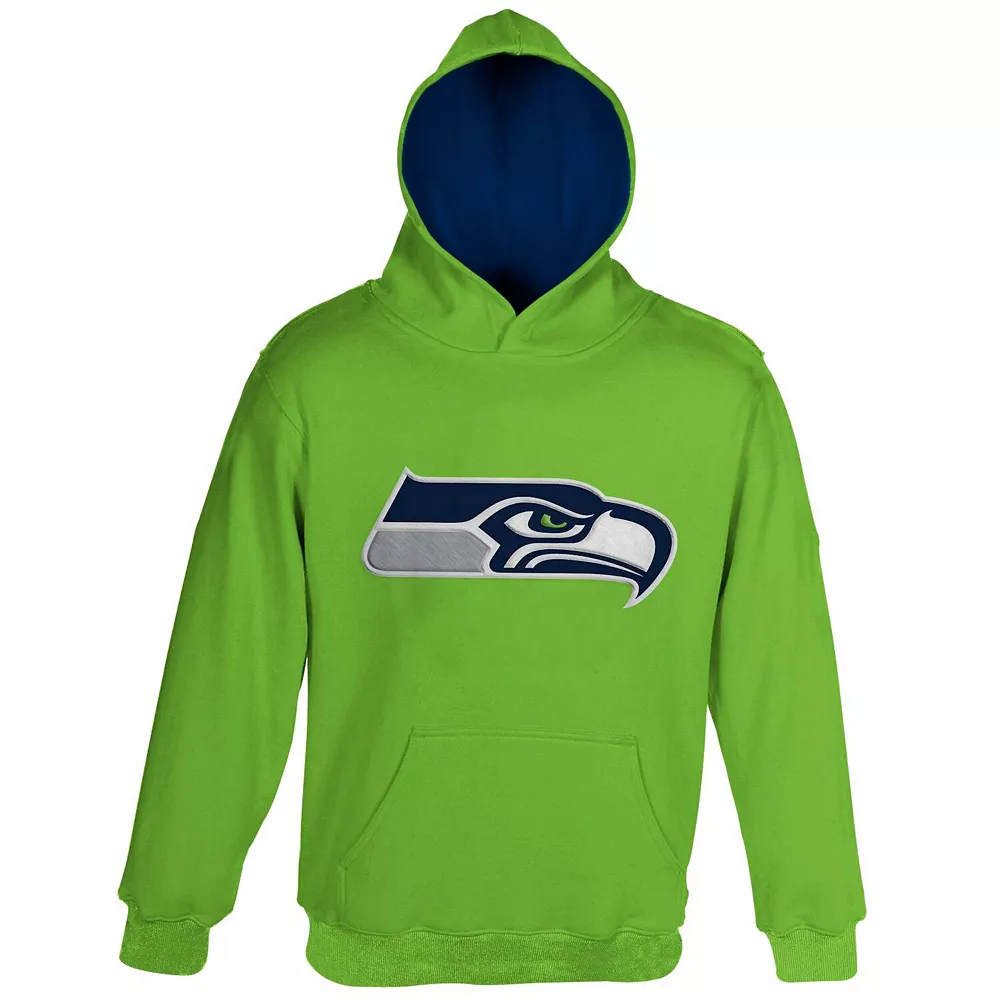 Toddler Neon Green Seattle Seahawks Fan Gear Primary Logo Pullover Hoodie 2 Toddler Neon Green Seattle Seahawks Fan Gear Primary Logo Pullover Hoodie - Image 2