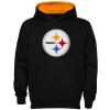 Pittsburgh Steelers Preschool Fan Gear Primary Logo Pullover Hoodie - Black