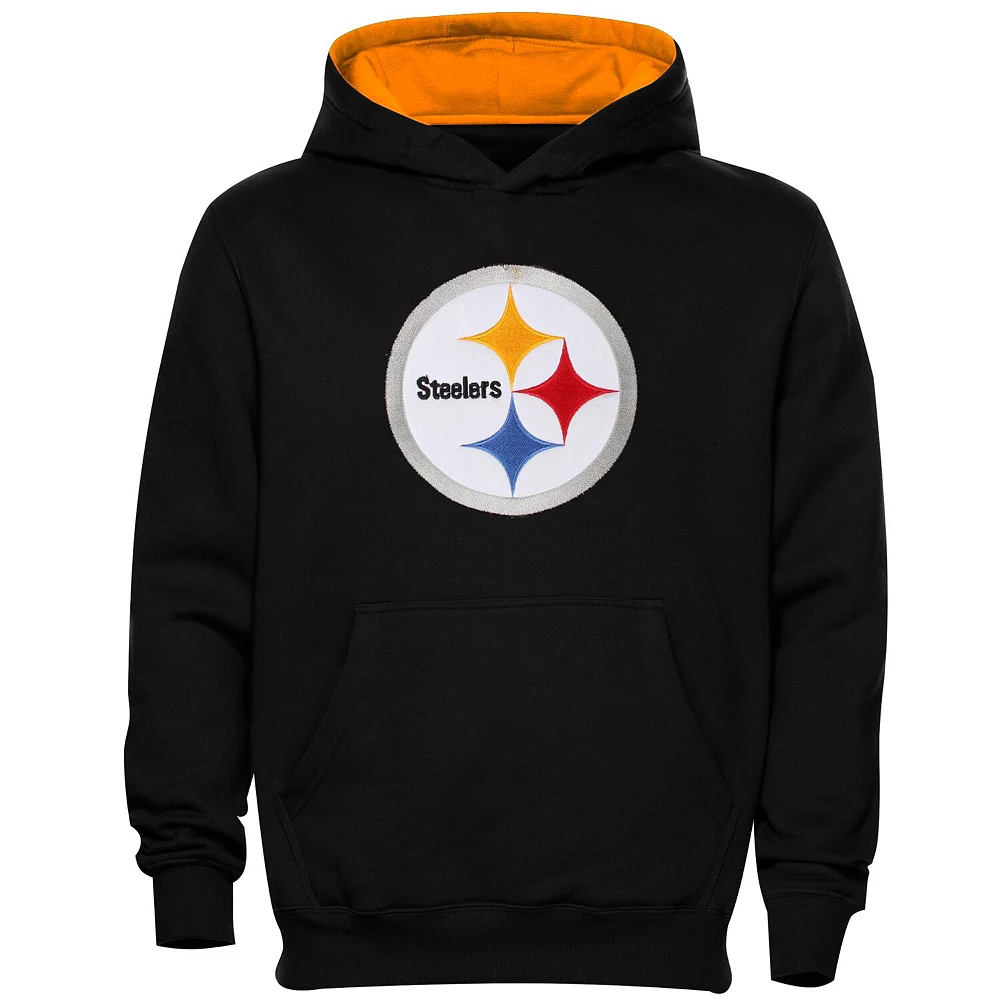 Pittsburgh Steelers Preschool Fan Gear Primary Logo Pullover Hoodie - Black 1 Pittsburgh Steelers Preschool Fan Gear Primary Logo Pullover Hoodie - Black