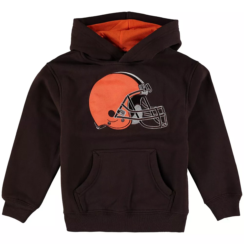 Preschool Brown Cleveland Browns Fan Gear Prime Pullover Hoodie 2 Preschool Brown Cleveland Browns Fan Gear Prime Pullover Hoodie - Image 2