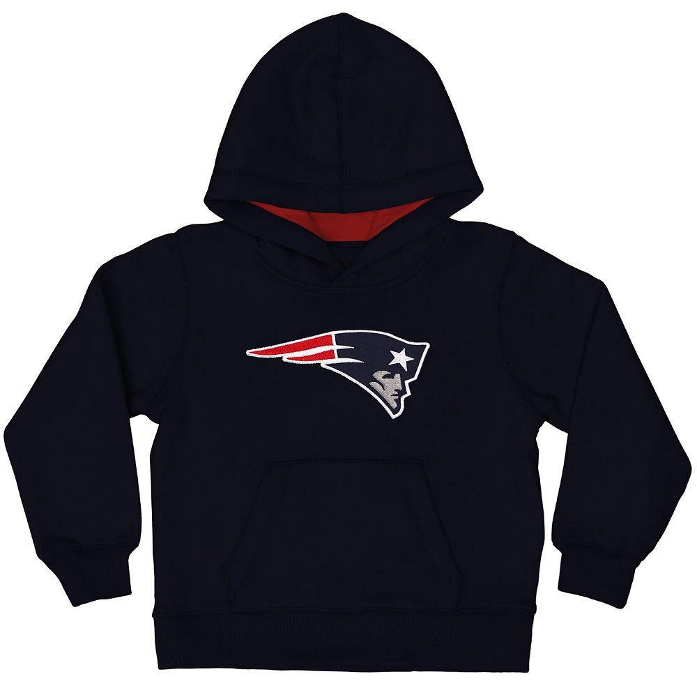 New England Patriots Toddler Fan Gear Primary Logo Pullover Hoodie - Navy Blue 2 New England Patriots Toddler Fan Gear Primary Logo Pullover Hoodie - Navy Blue - Image 2