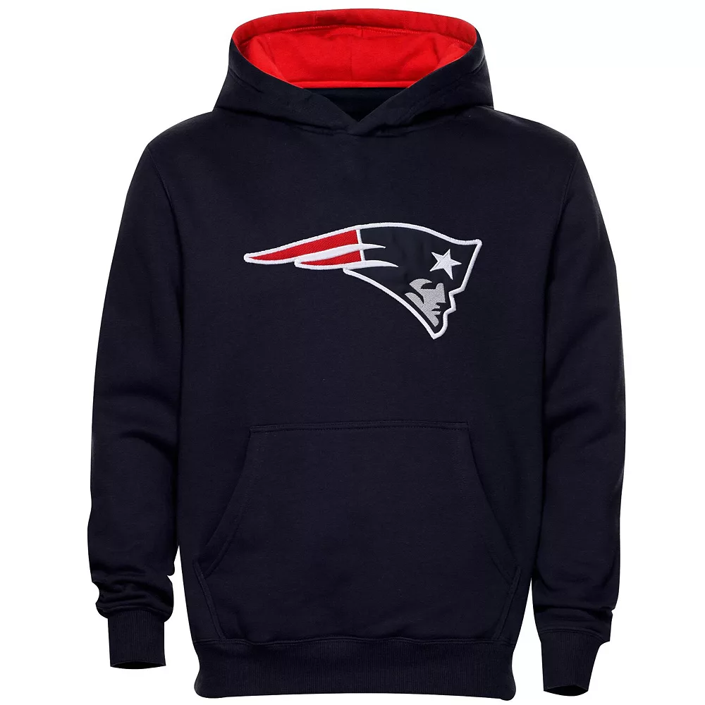 New England Patriots Preschool Fan Gear Primary Logo Pullover Hoodie - Navy Blue 2 New England Patriots Preschool Fan Gear Primary Logo Pullover Hoodie - Navy Blue - Image 2
