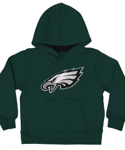 Alternative view of Philadelphia Eagles Toddler Fan Gear Primary Logo Pullover Hoodie - Midnight Green