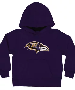 Baltimore Ravens Toddler Fan Gear Primary Logo Pullover Hoodie - Purple