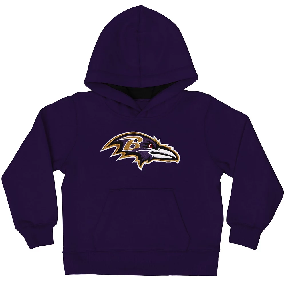 Baltimore Ravens Toddler Fan Gear Primary Logo Pullover Hoodie - Purple 2 Baltimore Ravens Toddler Fan Gear Primary Logo Pullover Hoodie - Purple - Image 2