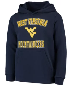 Youth Navy West Virginia Mountaineers Big Bevel Pullover Hoodie 5 Youth Navy West Virginia Mountaineers Big Bevel Pullover Hoodie -MLB Shop 4005469 ALT2