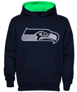 Seattle Seahawks Preschool Fan Gear Primary Logo Pullover Hoodie - College Navy