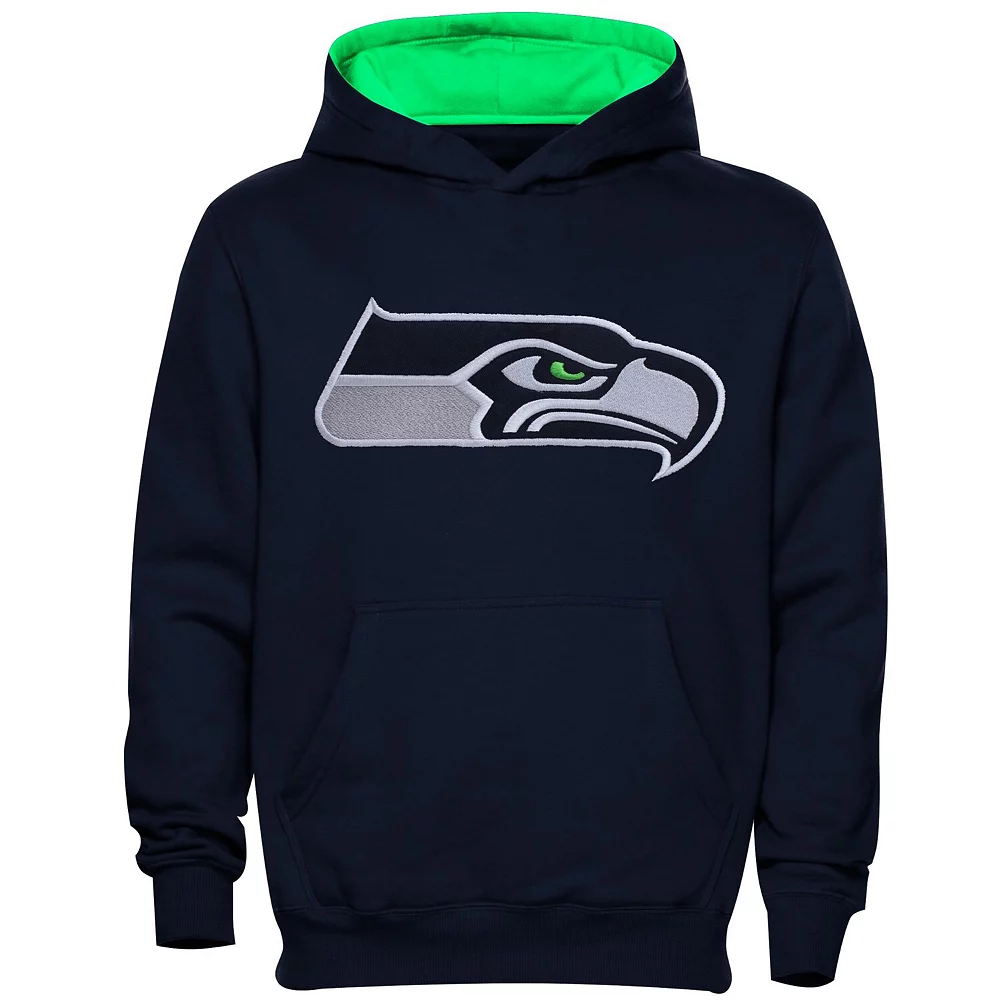 Seattle Seahawks Preschool Fan Gear Primary Logo Pullover Hoodie - College Navy 1 Seattle Seahawks Preschool Fan Gear Primary Logo Pullover Hoodie - College Navy