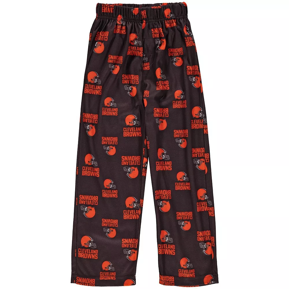 Preschool Brown Cleveland Browns Allover Logo Printed Pants 1 Preschool Brown Cleveland Browns Allover Logo Printed Pants