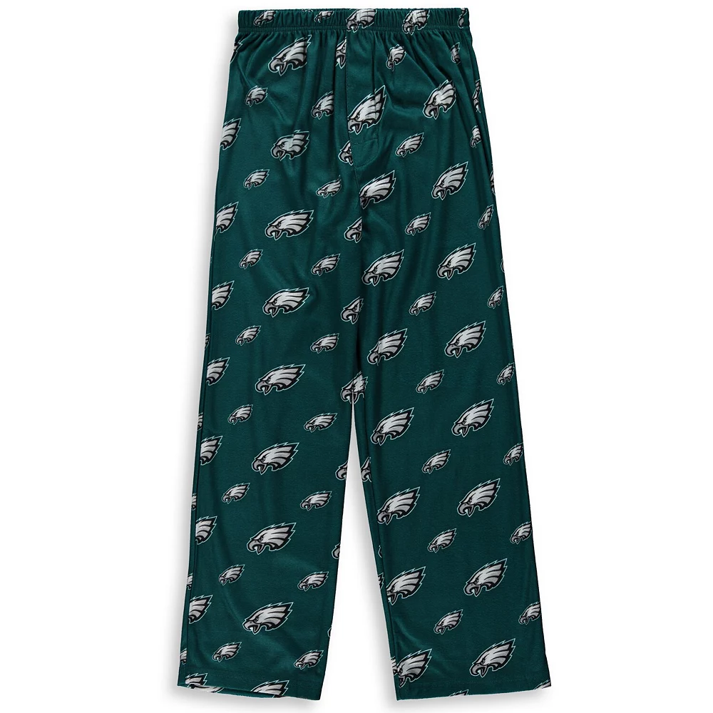 Philadelphia Eagles Youth All Over Print Lounge Pants - Midnight Green 1 Philadelphia Eagles Youth All Over Print Lounge Pants - Midnight Green