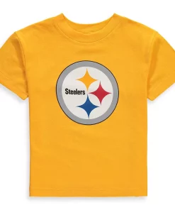 Preschool Gold Pittsburgh Steelers Team Logo T-Shirt