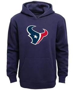 Youth Navy Houston Texans Team Logo Pullover Hoodie