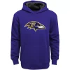 Youth Purple Baltimore Ravens Fan Gear Prime Pullover Hoodie