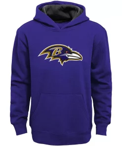 Youth Purple Baltimore Ravens Fan Gear Prime Pullover Hoodie -MLB Shop 4017280 ALT