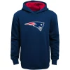 Youth Navy New England Patriots Fan Gear Prime Pullover Hoodie