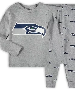 Toddler Heathered Gray Seattle Seahawks Sleep Set