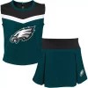Youth Midnight Green/Black Philadelphia Eagles Two-Piece Spirit Cheerleader Set