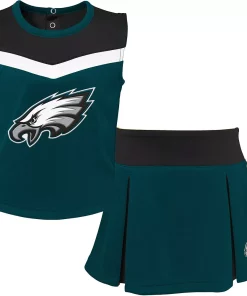 Youth Midnight Green/Black Philadelphia Eagles Two-Piece Spirit Cheerleader Set