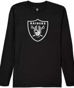 Oakland Raiders Youth Team Logo Long Sleeve T-Shirt - Black