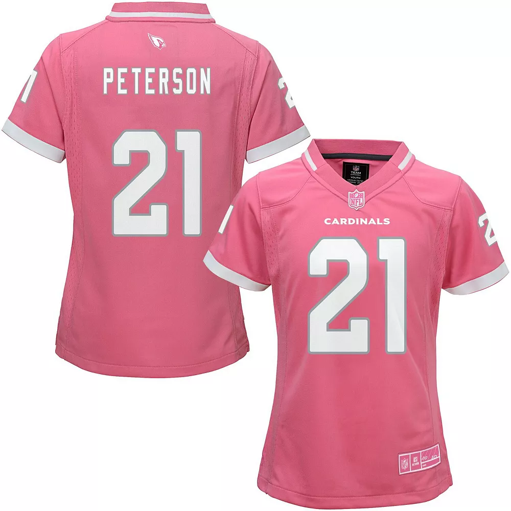 Girls Youth Patrick Peterson Pink Arizona Cardinals Bubble Gum Jersey 2 Girls Youth Patrick Peterson Pink Arizona Cardinals Bubble Gum Jersey - Image 2