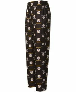 Pittsburgh Steelers Youth All Over Print Lounge Pants - Black -MLB Shop 4032205 ALT