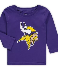 Minnesota Vikings Toddler Team Logo Long Sleeve T-Shirt - Purple