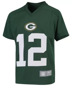 Youth Aaron Rodgers Green Green Bay Packers Performance Player Name & Number V-Neck Top -MLB Shop 4034847 ALT2