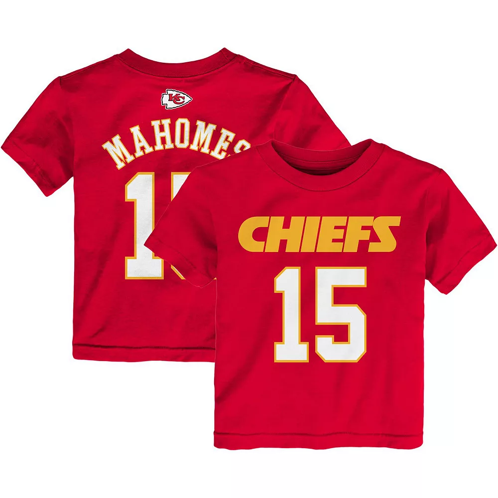 Preschool Patrick Mahomes Red Kansas City Chiefs Mainliner Name & Number T-Shirt 2 Preschool Patrick Mahomes Red Kansas City Chiefs Mainliner Name & Number T-Shirt - Image 2