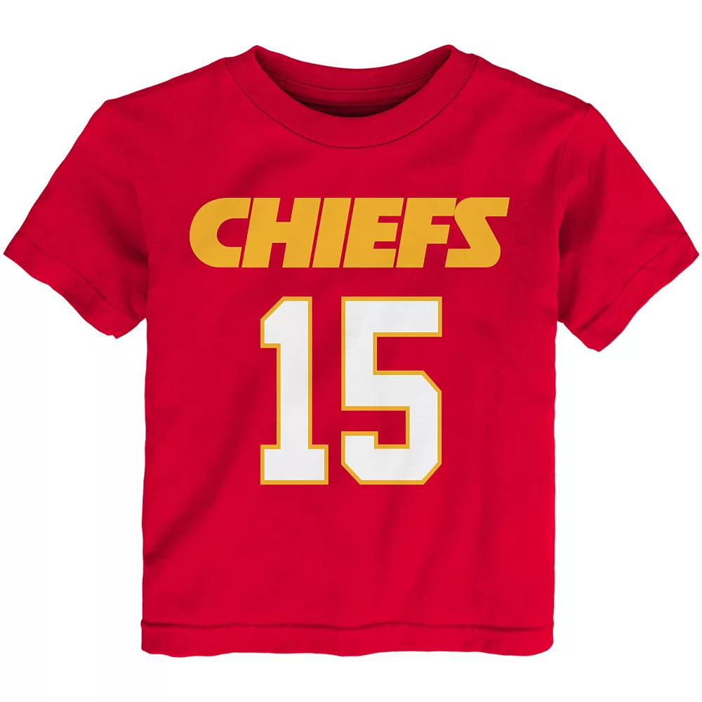 Preschool Patrick Mahomes Red Kansas City Chiefs Mainliner Name & Number T-Shirt 3 Preschool Patrick Mahomes Red Kansas City Chiefs Mainliner Name & Number T-Shirt - Image 3