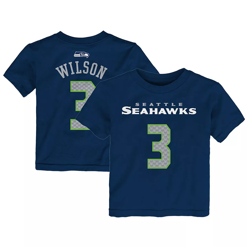 Preschool Russell Wilson College Navy Seattle Seahawks Mainliner Name & Number T-Shirt 1 Preschool Russell Wilson College Navy Seattle Seahawks Mainliner Name & Number T-Shirt