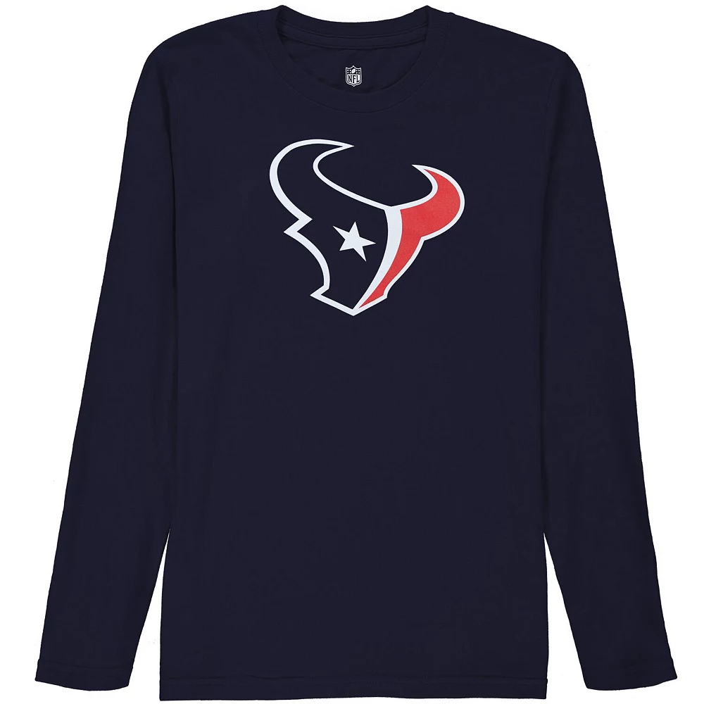Houston Texans Youth Team Logo Long Sleeve T-Shirt - Navy Blue 1 Houston Texans Youth Team Logo Long Sleeve T-Shirt - Navy Blue