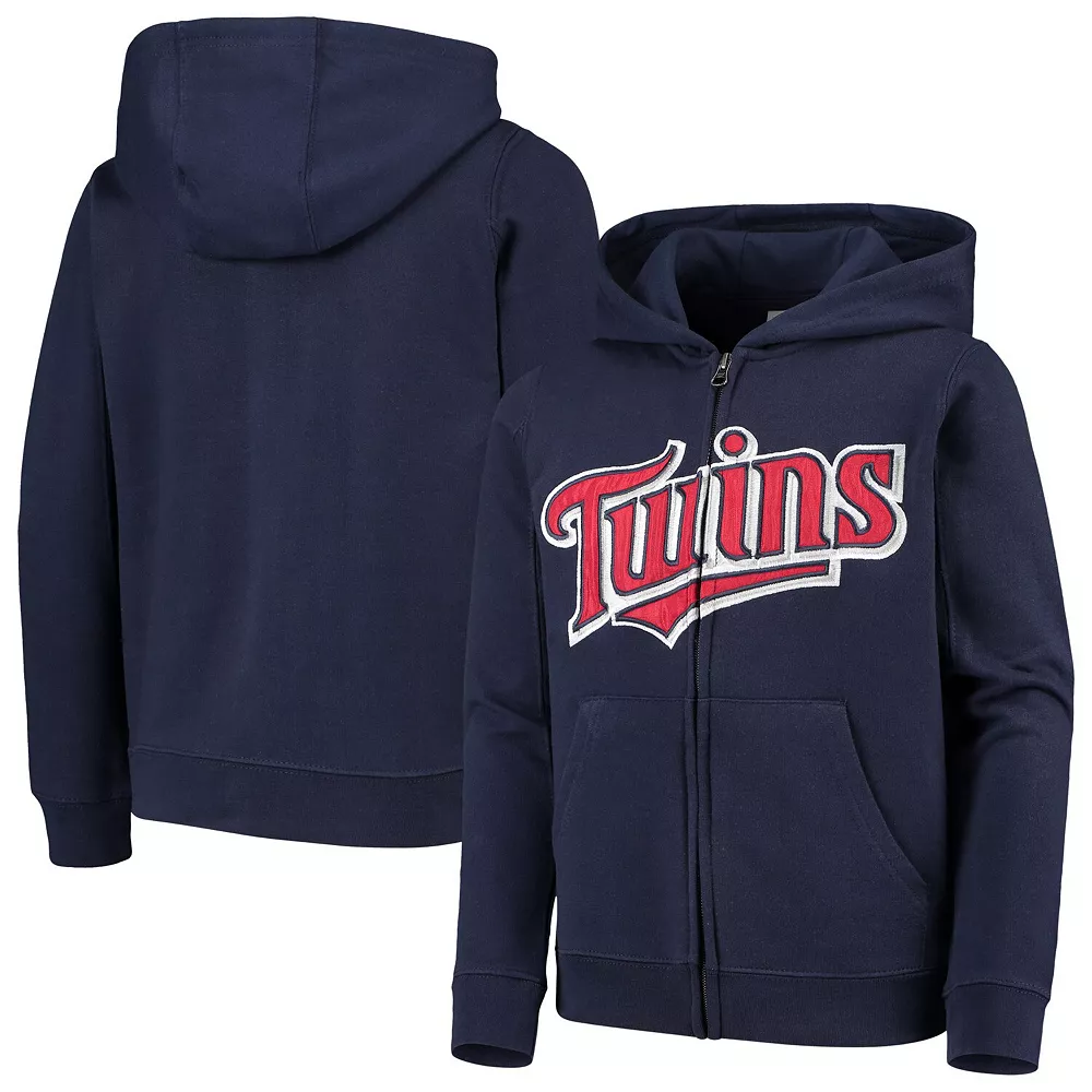 Youth Navy Minnesota Twins Team Color Wordmark Full-Zip Hoodie 1 Youth Navy Minnesota Twins Team Color Wordmark Full-Zip Hoodie