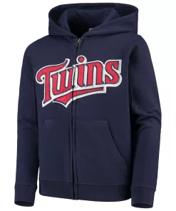 Youth Navy Minnesota Twins Team Color Wordmark Full-Zip Hoodie 6 Youth Navy Minnesota Twins Team Color Wordmark Full-Zip Hoodie -MLB Shop 4041393 ALT2