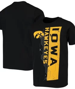 Youth Black Iowa Hawkeyes Challenger T-Shirt -MLB Shop 4043115 ALT