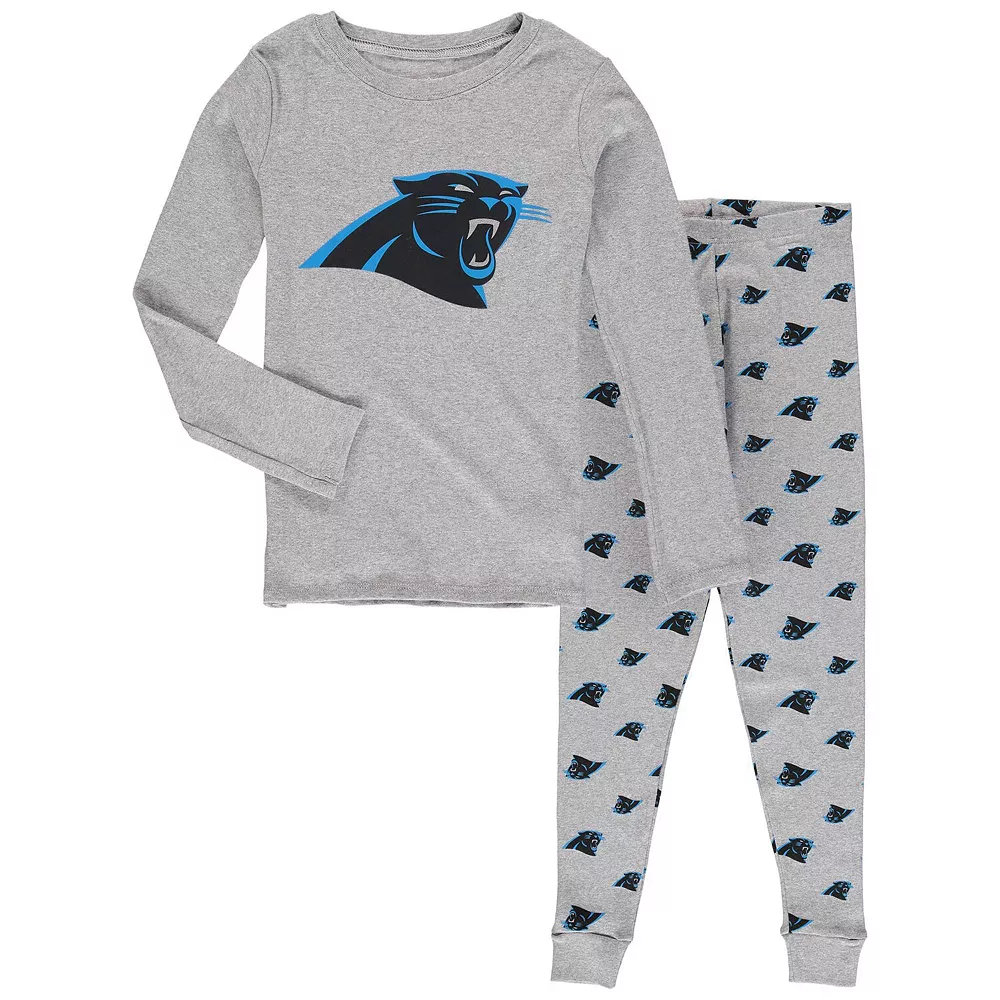 Preschool Heathered Gray Carolina Panthers Long Sleeve T-Shirt & Pants Sleep Set 1 Preschool Heathered Gray Carolina Panthers Long Sleeve T-Shirt & Pants Sleep Set
