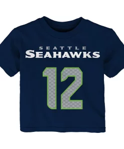 Preschool 12s College Navy Seattle Seahawks Mainliner Name & Number T-Shirt 5 Preschool 12s College Navy Seattle Seahawks Mainliner Name & Number T-Shirt -MLB Shop 4045703 ALT2