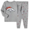 Toddler Heathered Gray Denver Broncos Sleep Set