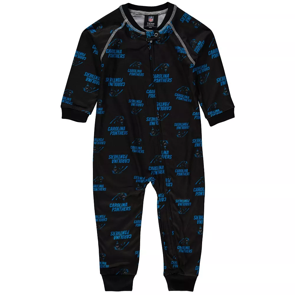 Toddler Black Carolina Panthers Piped Raglan Full-Zip Jumper 1 Toddler Black Carolina Panthers Piped Raglan Full-Zip Jumper