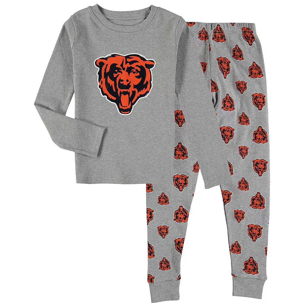 Preschool Heathered Gray Chicago Bears Long Sleeve T-Shirt & Pants Sleep Set 1 Preschool Heathered Gray Chicago Bears Long Sleeve T-Shirt & Pants Sleep Set