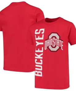 Youth Scarlet Ohio State Buckeyes Vertical Leap T-Shirt