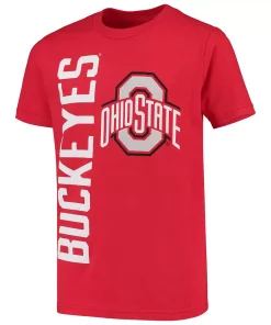 Youth Scarlet Ohio State Buckeyes Vertical Leap T-Shirt 5 Youth Scarlet Ohio State Buckeyes Vertical Leap T-Shirt -MLB Shop 4049461 ALT2