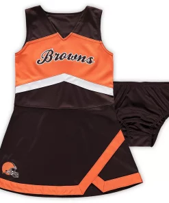 Girls Preschool Brown Cleveland Browns Cheer Captain Jumper Dress