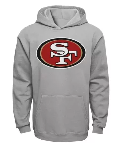 Youth Gray San Francisco 49ers Current Logo Pullover Hoodie