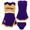 Girls Toddler Purple/Gold Minnesota Vikings Cheer Captain Jumper Dress