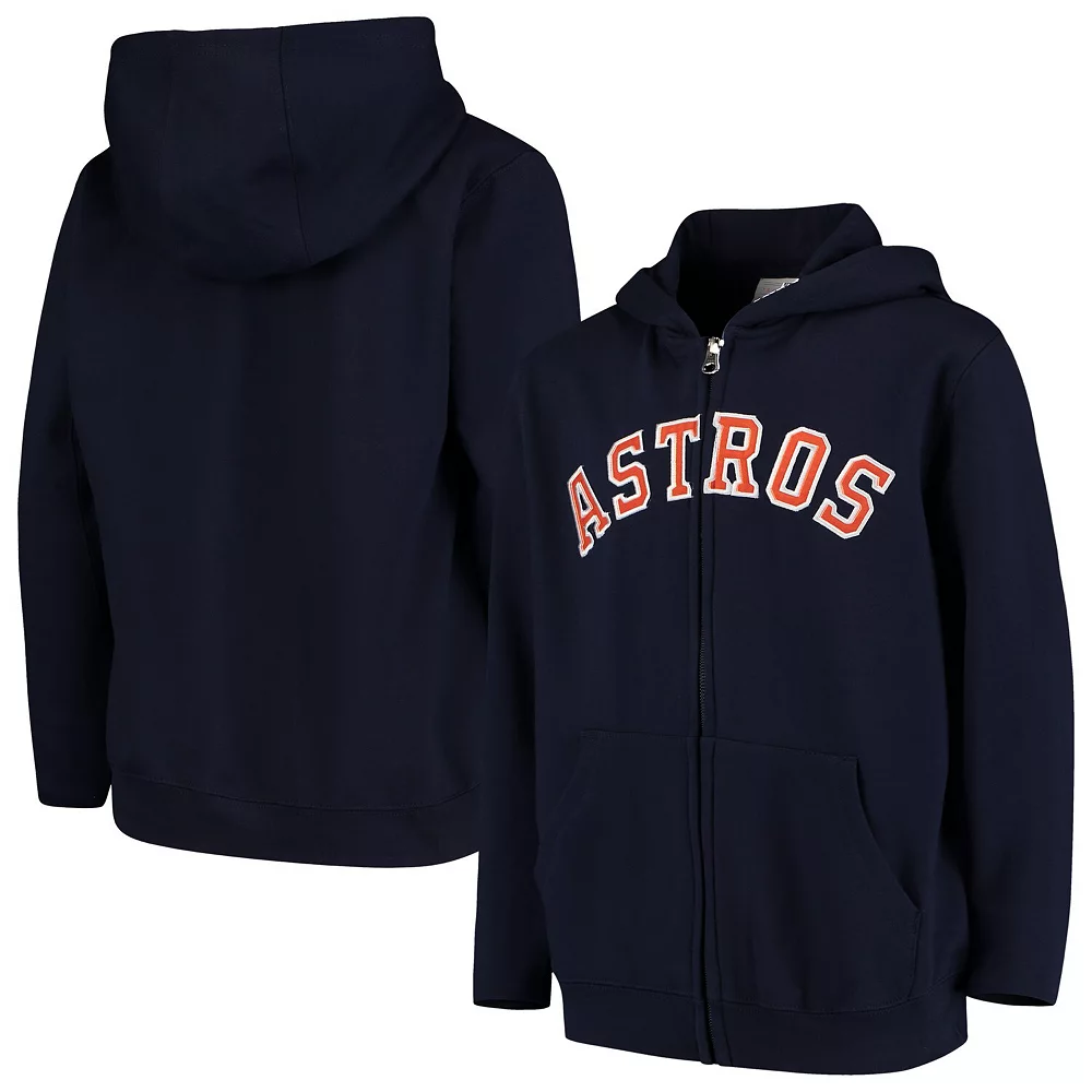 Youth Navy Houston Astros Team Color Wordmark Full-Zip Hoodie 1 Youth Navy Houston Astros Team Color Wordmark Full-Zip Hoodie