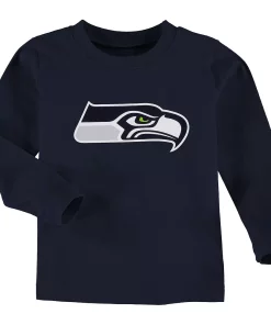 Seattle Seahawks Toddler Team Logo Long Sleeve T-Shirt - College Navy